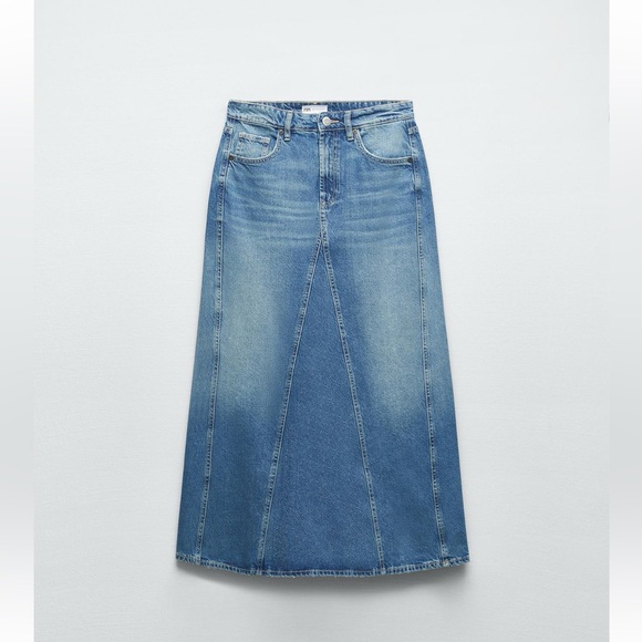 ZARA • Denim Maxi Skirt - Picture 2 of 5